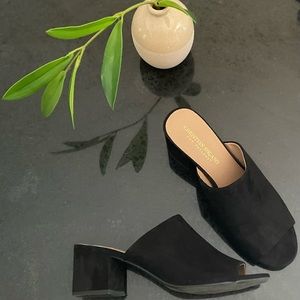 Christian Siriano Black Suede Heels